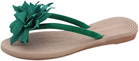 WOCACHI Womens Flip Flops Fashion Summer Roma Flower Flat Anti-Slip Slipper Beach Casual Shoes Under 5 Dollars