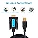TECHTOO USB 2.0 to Serial Adapter USB RS232 Cable USB Serial Cable Converter DB9 USB (6ft) with FTDI Chipset Gold Plated for Win10/8.1/8/7/Vista/XP/2000/Andorid/Linux/Mac OS X10.6 & Above