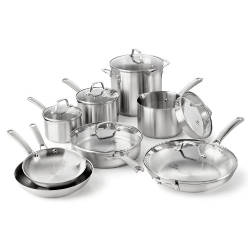 Calphalon classic stainless steel cookware set, 14-piec…