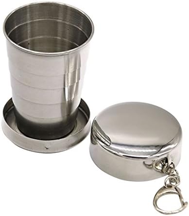 1 PC Stainless Steel Water bottles Portable Outdoor Travel Folding