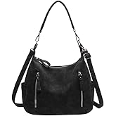 Li yunzi Shoulder Bag for Women with Adjustable Shoulder Strap, Lightweight Crossbody Handbag with Zip for Work Travel, Black