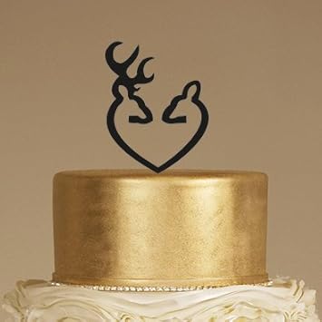 Deer Wedding Cake Topper Country Wedding Cake Topper Rustic Shabby Chic Redneck Cowboy Outdoor Western Acrylic Amazon De Baumarkt
