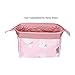 Makeup Bag/Travel Cosmetic Bags/Brush Pouch Toiletry Kit Fashion Women Jewelry Organizer with Zipper Portable Cube Purse (Alpaca Pink)
