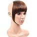 AOERT Bob Hair Bang Heat Resistant Kanekalon Synthetic Hair Clip-in Bangs - Three Color Straight Clip in Bang (#2)