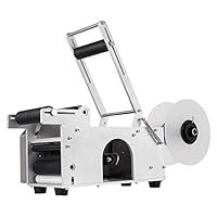 BestEquip Bottle Labeling Machine 20-50 Pcs Per Minutue Semi-Automatic Bottle Labeler 15-120mm Digtal Display Label Applicator for Bottles