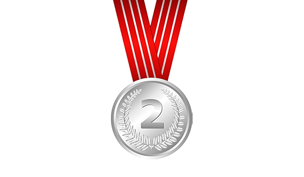 Simple Winner Championship Medal Cartoon Vinyl Decal Sticker 4 Tall Second Silver Exterior Accessories Amazon Canada