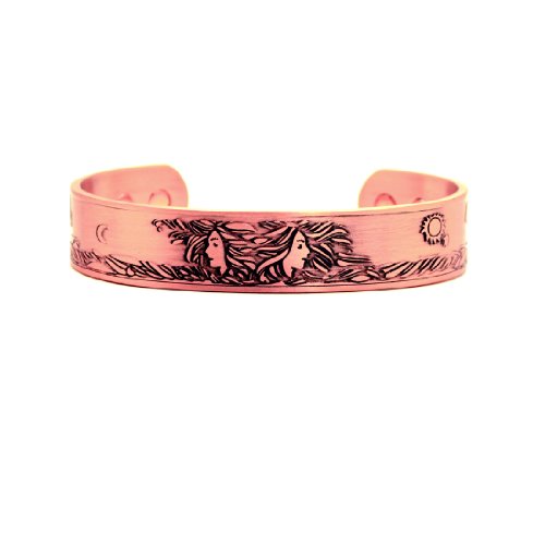 Accents Kingdom Magnetic Copper Therapy Bangle Cuff Golf Bracelet