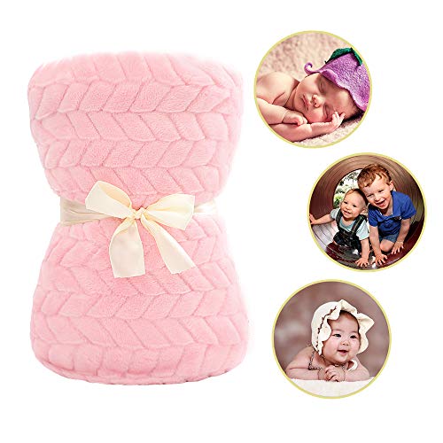 Rest-Eazzzy Baby Blanket Soft Cozy Baby Nursing Blanket Solid Color Fuzzy Blanket Toddler Infant Receiving Blanket Unisex Throw Blanket for Crib, Stroller, Travel, Outdoor