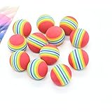 Yonisun Pack of 12 Colorful Soft Foam Rainbow Play Balls for Pet Cat
