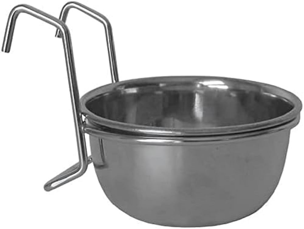 Tyrol Stainless Steel Bowl to hang in Cage for Rodents, 7.5 cm, 0.0725901 kg