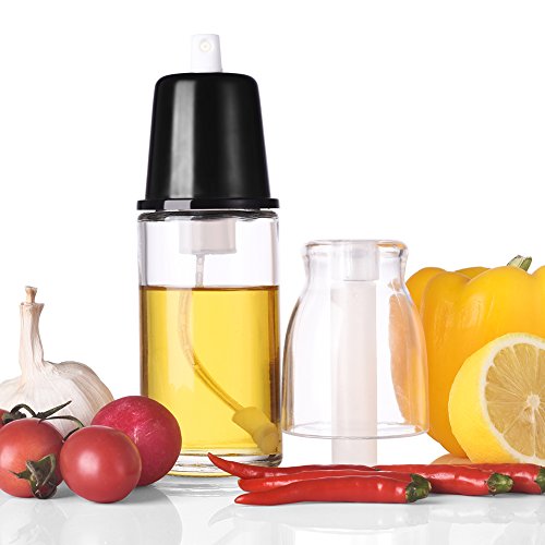 Refillable Olive Oil Mister, Hand Pump Cooking Sprayer, Glass Bottle
