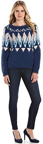 Women's LC Lauren Conrad (XXLarge) Fairisle Eyelash Boatneck Sweater