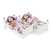 Emily Rose 18 Inch Doll Furniture | 2 Single Stackable 18 Inch Doll Beds | Doll Bunk Bed, Includes 2 Sets of Colorful Bedding & Ladder | Fits 18