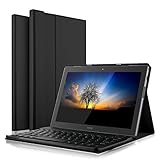 IVSO Case with Keyboard for Lenovo Moto Tab- Detachable Wireless Keyboard Front Prop Stand Case/Cover for AT&T Lenovo Moto Tab/Lenovo Tab 4 10 Plus Tablet (Black)