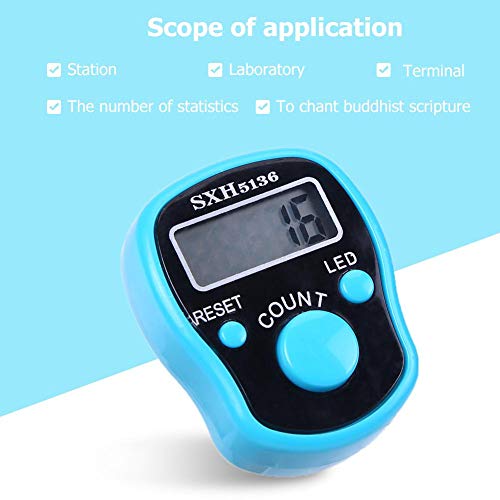image for Vanpower Stitch Marker Finger Ring Counter LED Light Electronic Tally 
