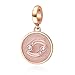 PAIYUAN Rose Gold Zodiac Sign Charms 925 Sterling Silver Constellation Dangle Charm for European Bracelet (Cancer)