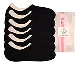 Women's Black or White Low Cut No Show Cotton Socks Plus Laundry Bag 6 Pair