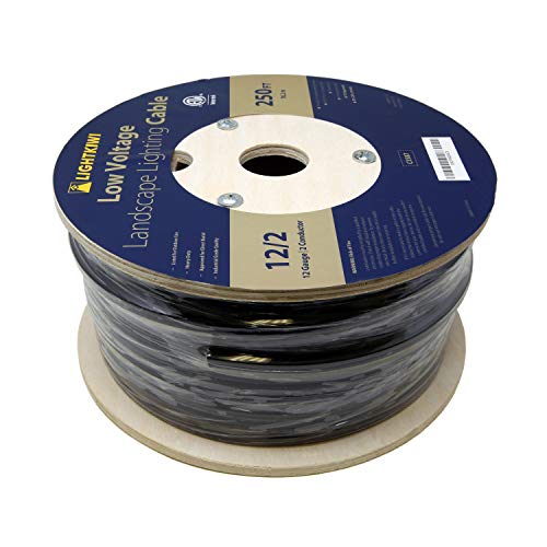 Lightkiwi 12/2 Low Voltage Landscape Wire 250 Feet Weatherproof