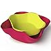 Home and Above 2 Piece Bowl and Drainer Set Holds Fruit, Nuts, Candy, Salads. Drainer/Strainer Nests Inside Large Bowl for Easy Wash and Serve