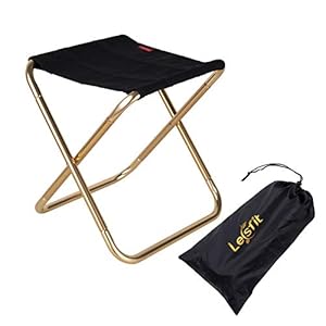 Lesfit Draagbare opvouwbare kruk, outdoor opvouwbare lichtgewicht kamp aluminium krukken stoel voor kamperen, vissen…