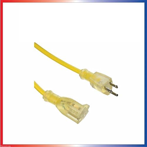 Extension Cords 12/3 6 FT Foot 300V SJT Extension Cord LIGHTED 15 AMP for Indoor Outdoor Use