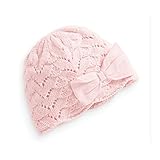 Toubaby Toddler Girl winnter Knitted Hat Bowknot Hollow out Baby Hat 0-6t