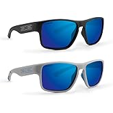 Epoch Eyewear Charlie Sport Sunglasses 2 Pair Black Frame & Grey Frame Polarized Blue Mirror Lens