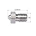 Ivelink M6 0.4mm Stainless Steel Nozzle Extruder for 1.75mm Filament E3D V5-V6 3D Printer (Pack of 5pcs)