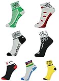 LIN 4 Pack Performance Cycling Socks for Men & Women Breathable Biking Sports Ankle Socks for Mountain Road Bike