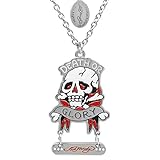 Men's Ed Hardy Death or Glory Skull and Cross Bones Necklace on a 24 inch Chain
