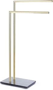 Soporte para toalla de baño Wing, soporte para suelo, dorado