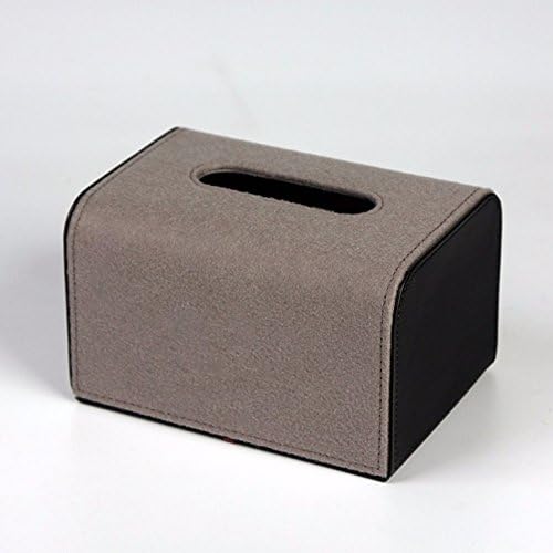 PEIWENIN-Wooden Tissue Box Creative Paper Box Modern Simple Living Room Desktop Tissue Box,gray