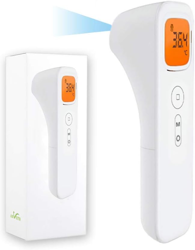 YRRC Forehead Thermometer Digital Infrared Forehead Temperature Gun Muti-fuction Big Screen IR Electronic Digital Non-Contact Thermometer for Baby/Kids/Adult