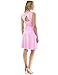 PattyBoutik Women Keyhole Back A-Line Dress (Pink and White 20 Small)