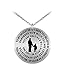 Daughter Necklace From Dad - Silver Color Laser Engraved Personalized Pendant Charm From Father