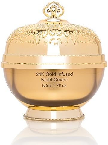 Le Royal 24K Gold Infused Night Face Cream, 1.7 oz Anti Aging Collagen Moisturizer by LeRoyal