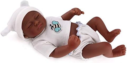 黒い肌生まれ変わった赤ちゃん人形手作りのリアルなシリコンビニール赤ちゃん人形ソフトシミュレーション