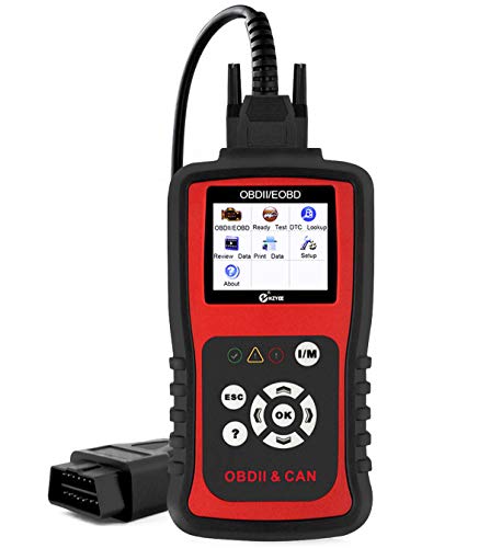 Kzyee KC201 OBD2 Scanner, Universal EOBD/OBD II Car Code Reader/Eraser, Vehicle Engine Fault Code Diagnostic Scan Tool with Live Data for Diesel and Gasoline