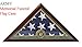 Army Flag Display Case-Mahogany Finish, Veteran Memorial for 5' X 9.5' Flag, FC59-MA