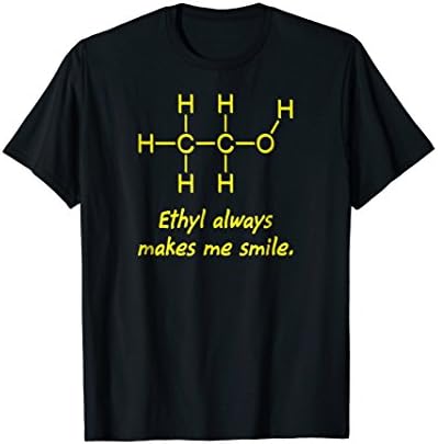 Ethanol Ethyl Alcohol Organic Chemistry tee shirt t-shirt