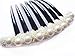 French Twist Hair Comb Ornamented Along the Top of the Heading with Pearl