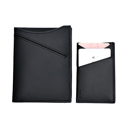 Passport Wallet,NOOO Genuine Leather RFID Blocking Passport Holder For Men With Slim Credit Card Case Black