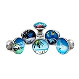 Tropical Ocean Beach Theme #2 Drawer Pulls, Cabinet Pulls, Dresser Knobs - Set of 6 Knobs
