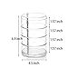 Sooyee Clear Acrylic 4 Tiers 360 Degree Rotation Circular Hair Tie and Headband Holder with Lid, Plastic Jewelry and Makeup Accessories Compartment Organizer,Round Canister