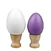 Johouse Wooden Egg Cup, 12PCS Egg Holder Stands Easter Painted Graffiti Tools for DIY Blank Easter Eggs Painting Decoration