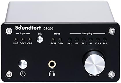Soundfort Headphone Amplifier & Digital to Analog Audio Converter with Subwoofer Control - Audio & Video Component Signal Amplifier High Performance USB DAC - DS-200 PCM192kHz/32bit Support