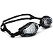 VIENNAGE Kids and Adult Swim Goggles,Classic Anti-Glare Lens - 3 Piece Adjustable Nose Bridge UV Protection, 100% Silicone, Hypoallergenic, Waterproof, Soft, Comfortable. (Black)