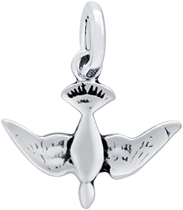 925 Sterling Silver Nickel Free Charms for Charm Bracelets (Small Bird)