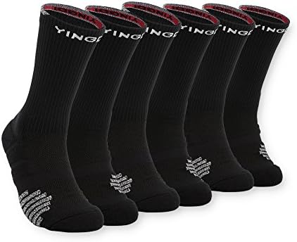 Yingdi Mens Basketball Socks, Athletic Compression Socks for Sports and Outdoor Activities -- Pack of 3 pairs