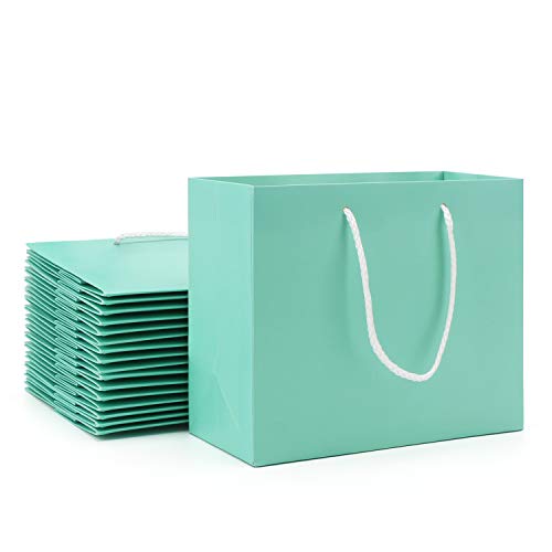 Kraft Paper Bags with Handles, Eusoar 20pcs 8.6" x 3.9'' x 7'' Paper Bags Bulk, Shopping Bags with Handles, Merchandise Bags, Party Favors Bags, Retail Handle Bags, Wedding Bags